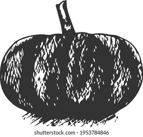 impresionante logo vectorial de calabaza vintage