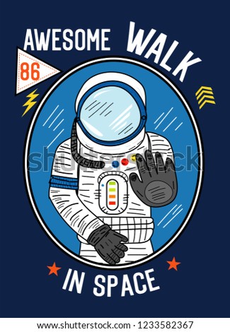 awesome walk in space,t-shirt design