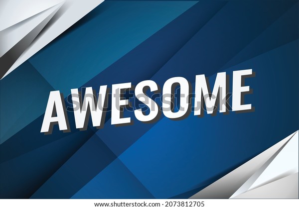 awesome-word-concept-vector-illustration-lines-stock-vector-royalty-free-2073812705-shutterstock