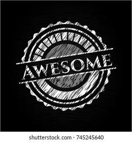 Awesome written on a chalkboard