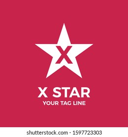 Awesome X Star Symbol Icon Logo for your company