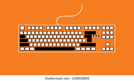 Awesome Yellow Icon keyboard Computer 