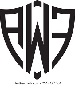 AWF Sheild Logo-Design, Symbol, Symbol, Vektordatei 