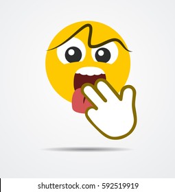 Awful emoticon in a flat design