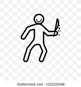 awful human vector linear icon isolated on transparent background, awful human transparency concept can be used for web and mobile