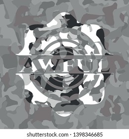 Awful on grey camo pattern