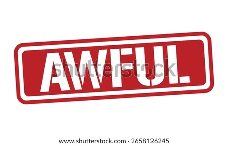 AWFUL red stamp text vector, rubber stamp