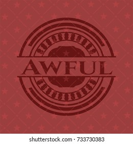Awful retro red emblem