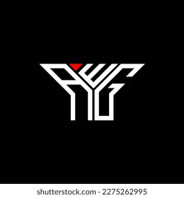 AWG letter logo creative design with vector graphic, AWG simple and modern logo.