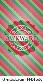 Awkward christmas style emblem. Vector Illustration. Detailed.