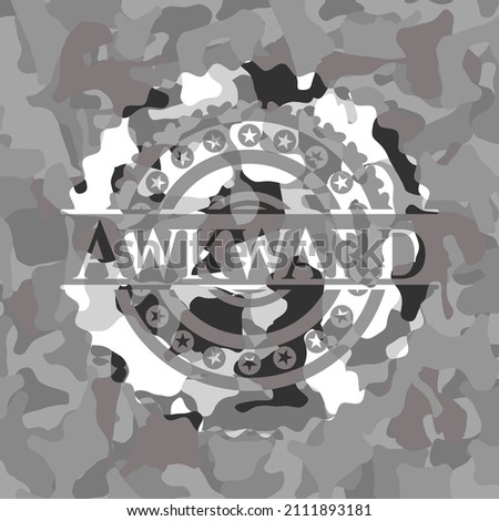 Awkward on grey camouflage pattern 