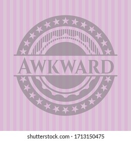 Awkward rosa Symbol oder Emblem. Design der Vektorillustration. 