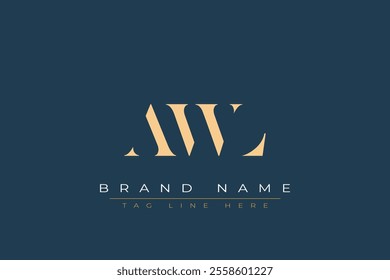 AWL abstract letter logo design. This logo is designed by three abstract letters.