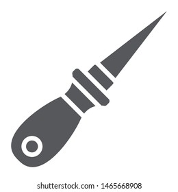 Awl glyph icon, craft and sew, pricker sign, vector graphics, a solid pattern on a white background, eps 10.