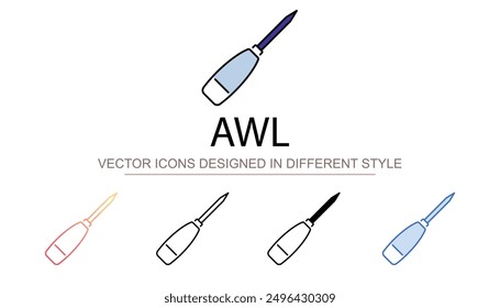 Awl icon design with white background stock illustration