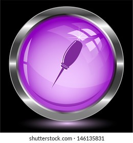 Awl. Internet button. Vector illustration.