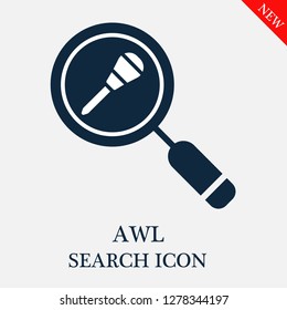Awl search icon. Editable Awl search icon for web or mobile.