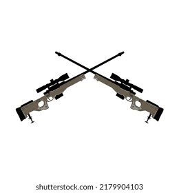 Awm Long Gun Vector Illustration