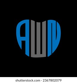 AWN letter logo creative design. AWN unique design.
