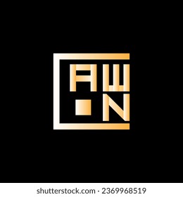 AWN letter logo vector design, AWN simple and modern logo. AWN luxurious alphabet design  