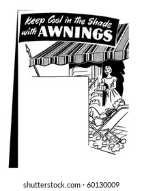 Awning Ad - Retro Clip Art