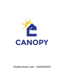 awning or canopy logo design vector icon illustration inspiration