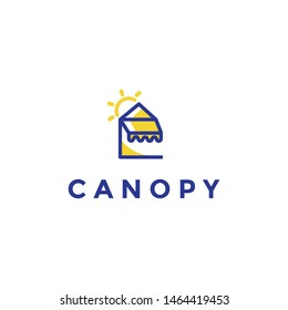 awning or canopy logo design vector icon illustration inspiration