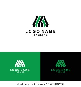 Awning  company logo design concept with green colors 