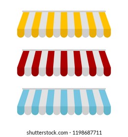 Awning isolated on white background