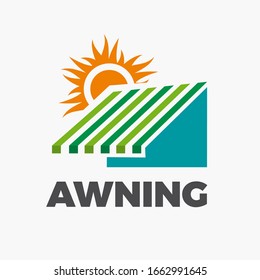 Awning logo design. Vector template