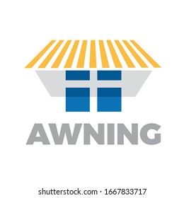 Awning logo design. Vector template