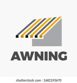 Awning logo design. Vector template