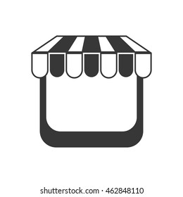 awning market store frame icon. Isolated and flat illustration. Vector graphic
