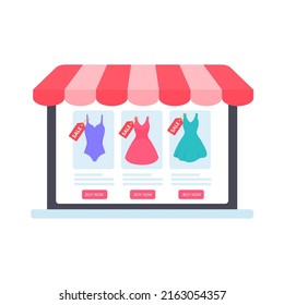 La idea de abrir una tienda online Publicidad de producto