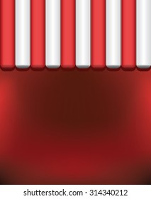 awning shop background on red