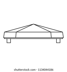 Awning tent icon. Outline illustration of awning tent vector icon for web design isolated on white background