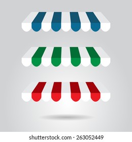 Awning vector illustration.