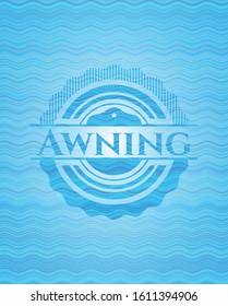 Awning water wave representation emblem background. Vector Illustration. Detailed.