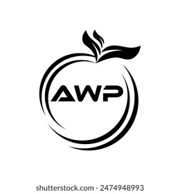 AWP-Buchstabe Logo Design. AWP Einfaches und modernes Monogramm-Logo. AWP Abstrakte Alphabet Vektorgrafik Design.