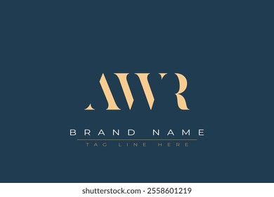 AWR abstract letter logo design. This logo is designed by three abstract letters.
