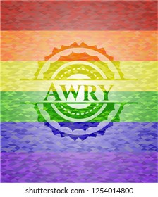 Awry lgbt colors emblem 