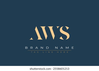 AWS abstract letter logo design. This logo is designed by three abstract letters.