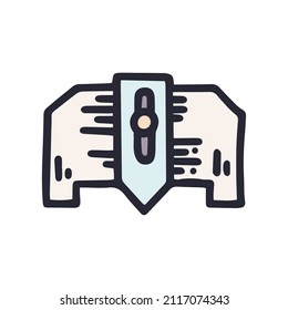 aws gauge color vector doodle simple icon