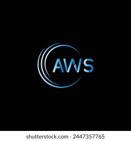 AWS letter logo abstract design. AWS unique design