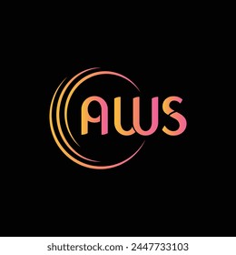 AWS Modern Logo Letter, Initial Aw Monogram Logo For Shop