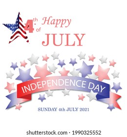 Awsome customized design in the occasion of Happy July Independence day 