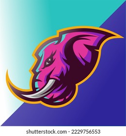 awsome elephant e-sport logo design. vector design and illustration. for esport logo, tshirt design and others