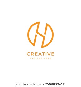 Template de conception de logo de lettre H impressionnante