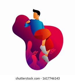 Awsome imagination design of people doing work out