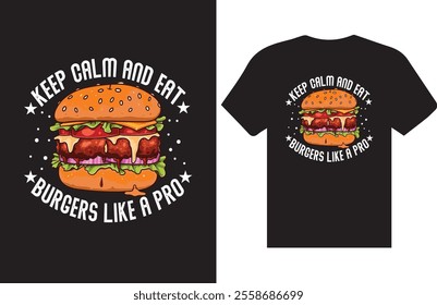 Awsome unick burger flag t-shirt design vector quotes lettering t shirt design for print,,100% original eps vector file ,